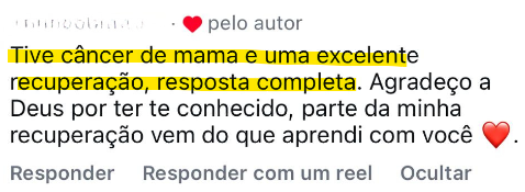 Depoimento sobre recuperação completa de câncer de mama com Dietoterapia Chinesa