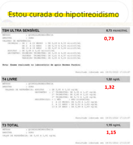 Depoimento de paciente curada do hipotireoidismo com Dietoterapia Chinesa
