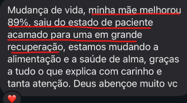 Depoimento sobre paciente acamada recuperada com Dietoterapia Chinesa