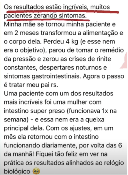 Depoimento sobre pacientes zerando sintomas crônicos com Dietoterapia Chinesa